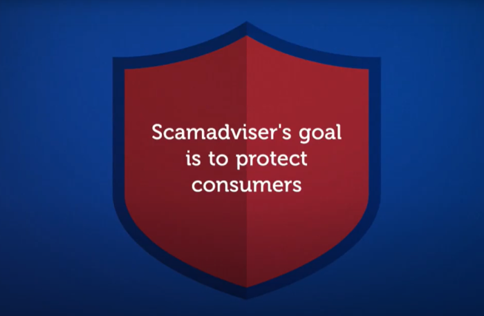 Scamadviser home page